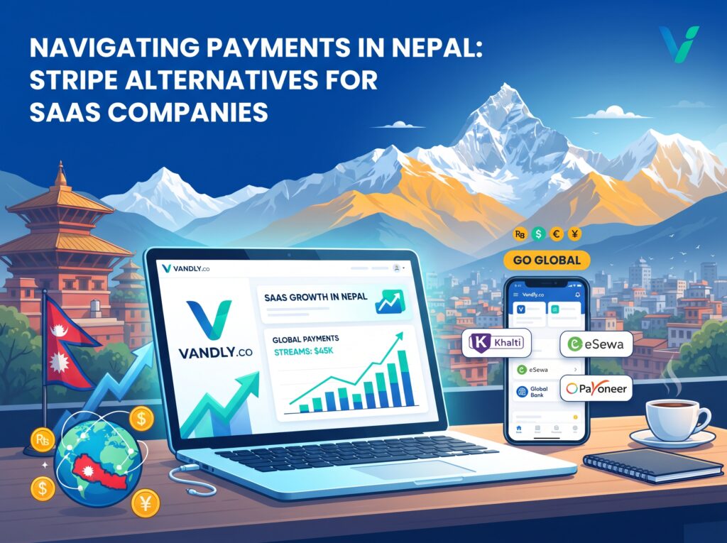 Stripe alternative for Nepal: SaaS founder selling subscriptions globally with Vandly